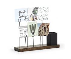 Umbra Gala Tisch Bilderrahmen, Holz/Keramik, Schwarz/Walnuss, one-size