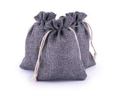 Adventskalender zum Befüllen 24 Jutebeutel grau Geschenksäckchen Stoffbeutel Weihnachten, Weihnachtskalender Bastelset von pajoma