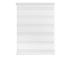 Lichtblick Doppelrollo Klemmfix ohne Bohren, 90 cm x 150 cm (B x L) in Weiß Duo Rollo für Fenster & Türen, moderner Sichtschutz, Innovative Kombination aus Rollo & Jalousie