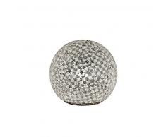 Trio Leuchten Tischleuchte, Glas, E27, silberfarbig, 20 x 20 x 18.5 cm