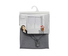 Douceur dIntérieur - 1622324, Gardine Bommel Passanten, 2 X 60 X 90 cm, Lissea, Voile Sandfarben, Grau