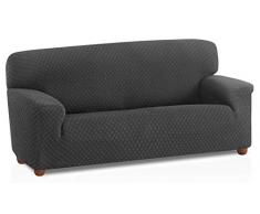 Bartali Stretch Sofahusse Olivia - Farbe Grau -2 Sitzer (de 110 a 150 cm)