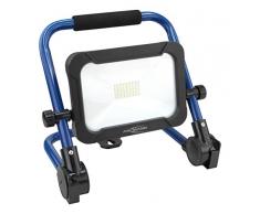 ANSMANN Akku Baustrahler LED 20W - Arbeitsstrahler mit drei Leuchtstufen und farbechter Wiedergabe CRI >80, aufladbare Arbeitsleuchte IP54 wetterfest, Standfuß mit Stativ Montagevorrichtung