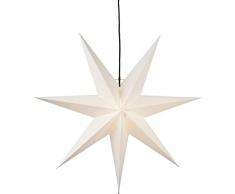 Star Papierstern Frozen, ohne Lochung, weiss, E14, Papier