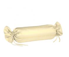 fleuresse 226-215, 40/15 cm Nackenrollenbezug Heidelberg Mako Batist mit Satinkaro, 100% Baumwolle