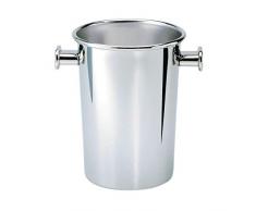 Alessi Weinkühler mit Griffen für zwei Rheinweinflaschen oder eine Magnum aus Edelstahl