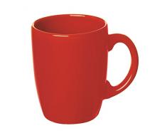 Excelsa Trendy Tasse aus Keramik, Maße: 8 x 11 x 11 cm, rot