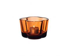 Iittala Alvar Aalto Collection Windlicht, Glas, orange, 60mm