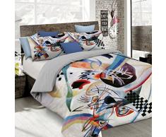 Sogni Dautore Italian Bed Linen Bettbezug, Doppelte, 100% Baumwolle, Multicolor SD62, DOPPEL