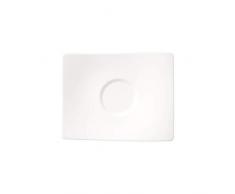 Villeroy & Boch NewWave Untertasse, 18 x 15 cm, Premium Porzellan, Weiß