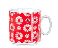 Feinkost Käfer GmbH 102738 Geschirr, Porzellan, Weiß/Rot, 10.5 x 8 x 8 cm, 1 Stück