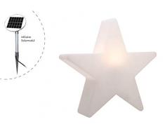 8 seasons design | Gartenbeleuchtung Solar LED Stern Shining Star (Ø 100 cm, Solarpanel, Einschaltautomatik, Outdoorleuchte, Weihnachtsdekoration) weiß