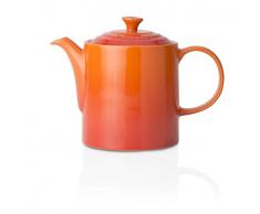 Le Creuset Klassische Teekanne, Rund, 1,3 Liter, Steinzeug, Ofenrot