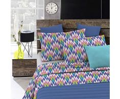 Fantasy Zigzag Italian Bed Linen Bettwäsche, Kleine doppelte, Mikrofaser