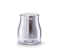 Zeller 19890 Vorratsglas Tea, 900 ml, Edelstahl, ca. 11,5 x 11,5 x 14 cm