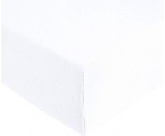 AmazonBasics Everyday Spannbetttuch aus 100%, Baumwolle, 160 x 200 x 30 cm - Weiß