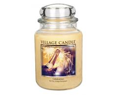 Village Candle Feier große Duftkerze im Glas, 737 g, beige, 9.8 x 9.5 cm