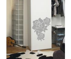 INDIGOS 4052166145312 Wandtattoo W660 vergifteten Rose Wandaufkleber 80 x 62 cm, silber