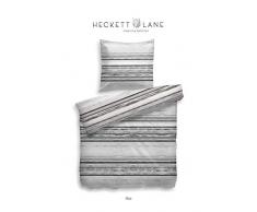 Heckett Lane Twill Bettwäsche Skip 135x200 (80x80) Braun/Grau