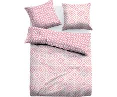 TOM TAILOR 0069876 Satin Bettwäsche Garnitur mit Kopfkissenbezug (Baumwolle) 1x 155x220 cm + 1x 80x80 cm, Rose