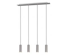 Trio Leuchten Pendelleuchte Marley 312400407, Metall Nickel matt, Pendel 4-flammig, exkl. 1 x GU10