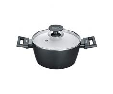 Berndes 013343 Kochtopf Starter Alu Induction b.nature, robuste Quarz Beschichtung, Topf mit Glasdeckel, induktionsgeeignet, 20cm