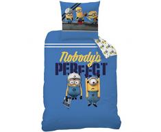 LINON Kinder Wende BETTWÄSCHE Minions Perfect NEU/OVP 100% Baumwolle 135x200 cm + 80x80 cm - Despicable ME