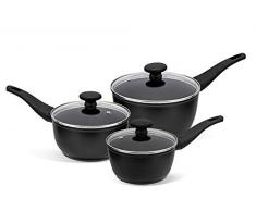 PRESTIGE 11678 Thermo Smart Induction Non-Stick 3 Piece Saucepan Antihaftbeschichtetes Topf-Set mit Deckel, aluminium