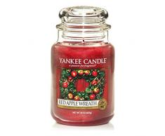 Yankee Candle Glaskerze, groß, Red Apple Wreath