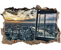 Pixxprint 3D_WD_S2479_92x62 wundervolle Aussicht auf New York Wanddurchbruch 3D Wandtattoo, Vinyl, bunt, 92 x 62 x 0,02 cm