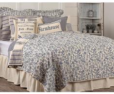 Piper Classics Doylestown Bettwäsche- und Duschvorhang, Blau Landhausstil King Quilt blau