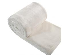 Eurofirany KOC/Soft/K 150x200 Decke Soft, Flauschige, weiche Sofadecke, cremig