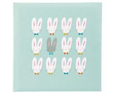 Goldbuch Baby-Fotoalbum Cute bunnies, Album ca. 25x25 cm, Fotobuch mit Leinenstruktur, 60 weiÃe Seiten, Pergamin-Trennblätter, Mint, 24 038