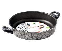 Home Salt Peper Pfanne mit 2 Griffen, Antihaftbeschichtung, 26 cm, Aluminium, schwarz/grau