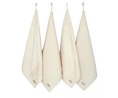 Ecoterry Geschirrtücher, Bio-Baumwolle, naturfarben, farblos, 50 x 50 cm, 4 Stück