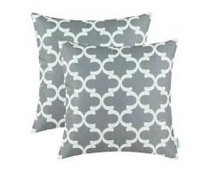 CaliTime Kissenbezüge, Kissenhülle 2 Stück Kissen Werfen Kissen Abdeckungen Fälle Schutz Muscheln zum Couch Sofa Schlafzimmer Zuhause Weihnachten Dekor (45cm x 45cm)