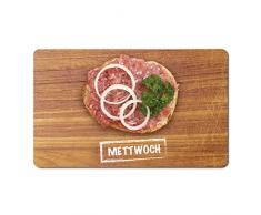 Emsa 513539 Frühstücksbrettchen mit Mettwoch Dekor, Größe: 23.5 x 14.5 cm, Classic