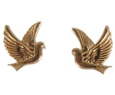 Rayher 31555616 Wachsmotiv Taube, gold, 2,2 x 2,7 cm, 1 Paar, zum Gestalten von Kerzen (Firmung, Konfirmation, Taufe, Hochzeit etc.)