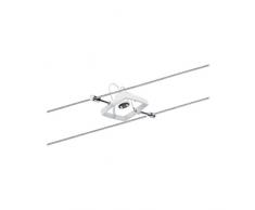 Paulmann Licht 941.48 Wire System Spot MacII max. 1x10W GU5,3 Weià 12V 94148 Seilleuchte Seillampe Deckenleuchte Deckenbeleuchtung LED, Metall, GU5.3, 7 x 16 x 10 cm