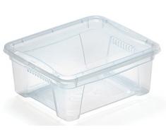 ROLLER Aufbewahrungsbox - mit Deckel - transparent - 1,9 Liter (21 x 17,5 x 9,5cm)