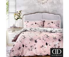 Dreams & Drapes Bettwäsche-Set für Einzelbett, 52% Polyester, 48% Baumwolle, Rosa