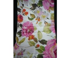 APELT 4177_48x135_80 Tischläufer Rosen Leinenoptik, weißer Grund mit Rosen