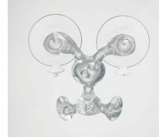 koziol Wandhaken mit Saugnapf Bunny, Kunststoff, klar, 4,2 x 10,5 x 9 cm