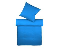 Fleuresse Colours Bettwäsche, Uni-Mako-Satin, meeresblau, 155 x 220 cm