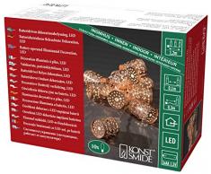 Konstsmide 3137-603 LED Dekolichterkette kupferfarene Metallzylinder / für Innen (IP20) / VDE geprüft / Batteriebetrieben: 3xAA 1.5V (exkl.) / 10 warm weiße Dioden / transparentes Kabel