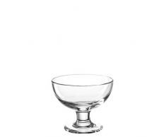 Leonardo Glas-Schale Cucina, runde Deko-Schale aus Glas im modernen Design, Dessert-Schale auf gläsernem Fuß, 12-cm, 020851