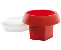 Lékué Eierkocher Ovo Würfel in rot, Silikon, 10x10x8 cm