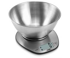 Mesko Küchenwaage , Edelstahl, Grau, 21,5 x 21,5 x 10,5 cm