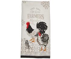 Kay Dee Farmers Market Rooster Terry Towel Küchentuch, Baumwolle, verschieden, 16 x 26
