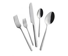 Mulex New Jersey Besteckset 60-TLG, Edelstahl 18/0 Nickelfrei, silber, 22 x 4 x 2 cm